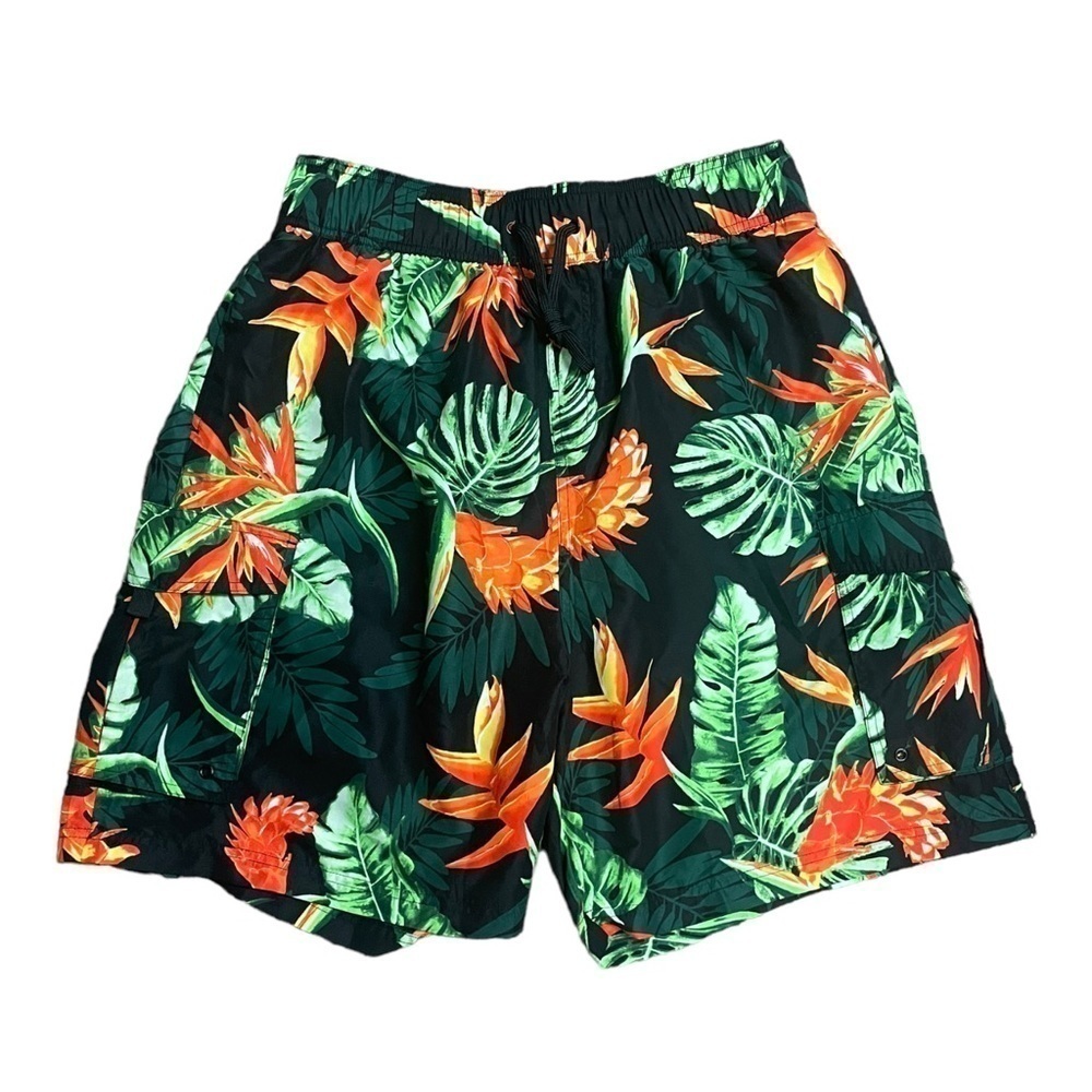 KS Island Tropical Cargo Swim Trunks Big Men's XL 42 44